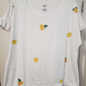 Very Cute Lemon Shirt with some Bling and Ruffles
